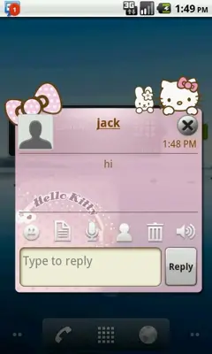 Handcent SMS Skin(Hello Kitty) android App screenshot 0